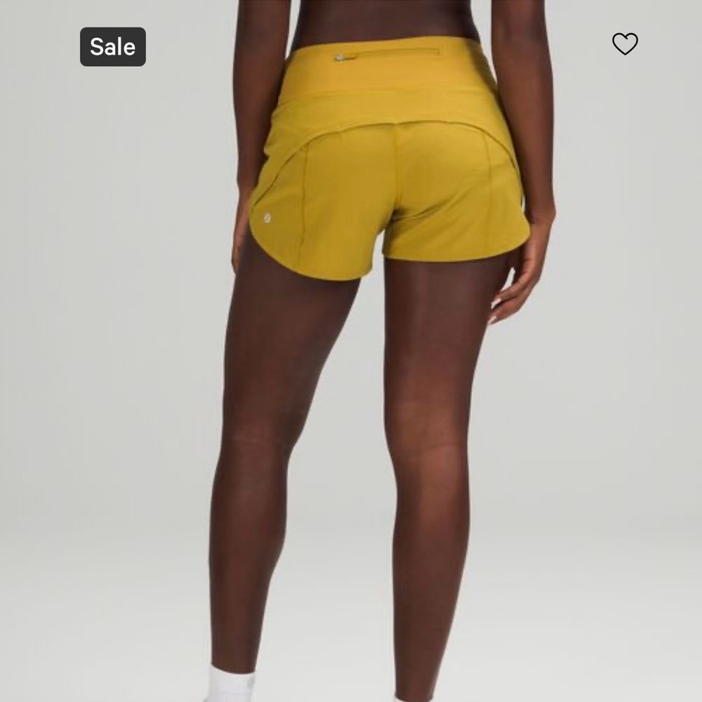 Lululemon Athletica Mustard Yellow Athletic Shorts